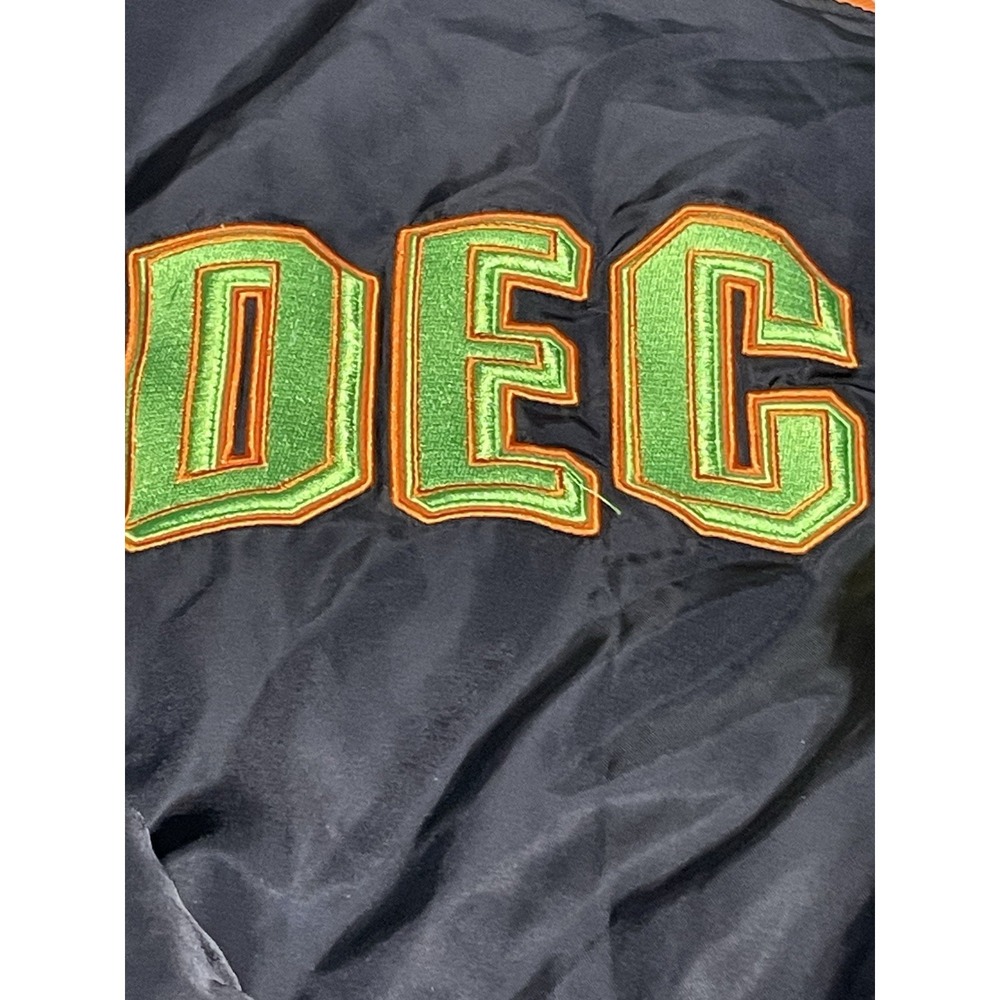Mishka NYC‎ x Mad Decent Varsity Bomber Jacket Men's XL Black Neon Green Rare - Picture 3 of 12